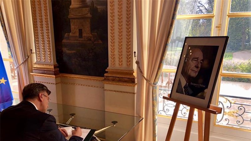 Plenković na komemoraciji za Chiraca: Svijet je danas ispratio jednog velikog državnika